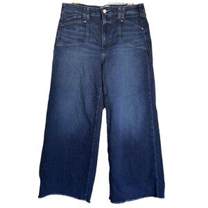 PAIGE Anessa High-Rise Wide-Leg Crop Jeans size 31